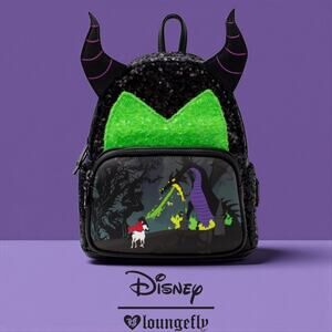 Loungefly Disney Maleficent Sequin Mini
Backpack NWT!